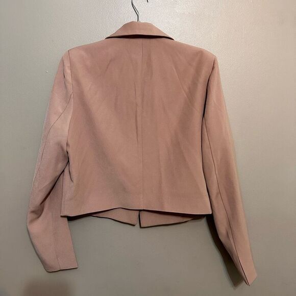 7 for All Mankind blush colored cropped blazer size large - Picture 2 of 6
